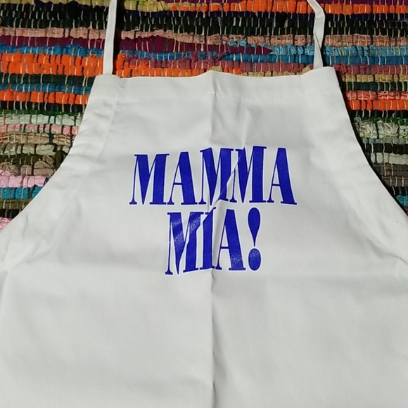 Mama Mia! From the Show UNISEX white & blue Apron. - Picture 5 of 8